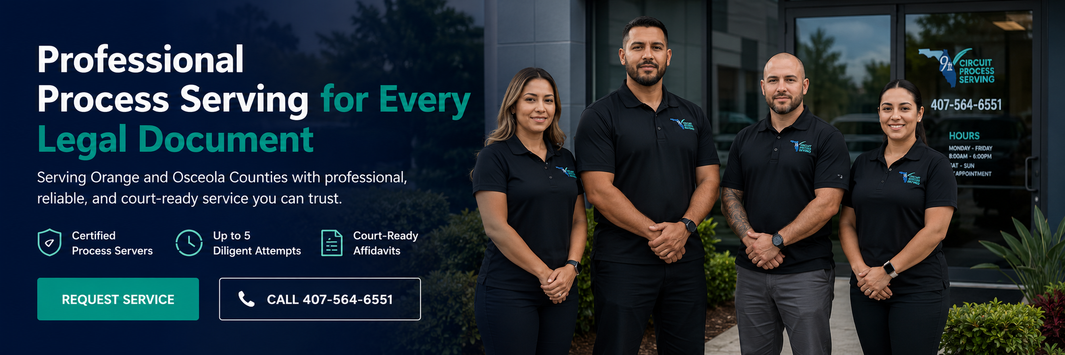 Professional process serving team for Orange and Osceola Counties