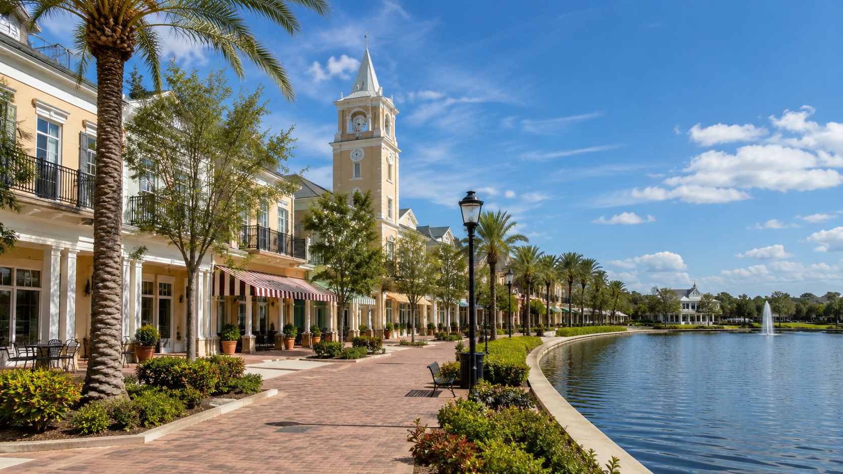 Celebration, Florida town center and waterfront