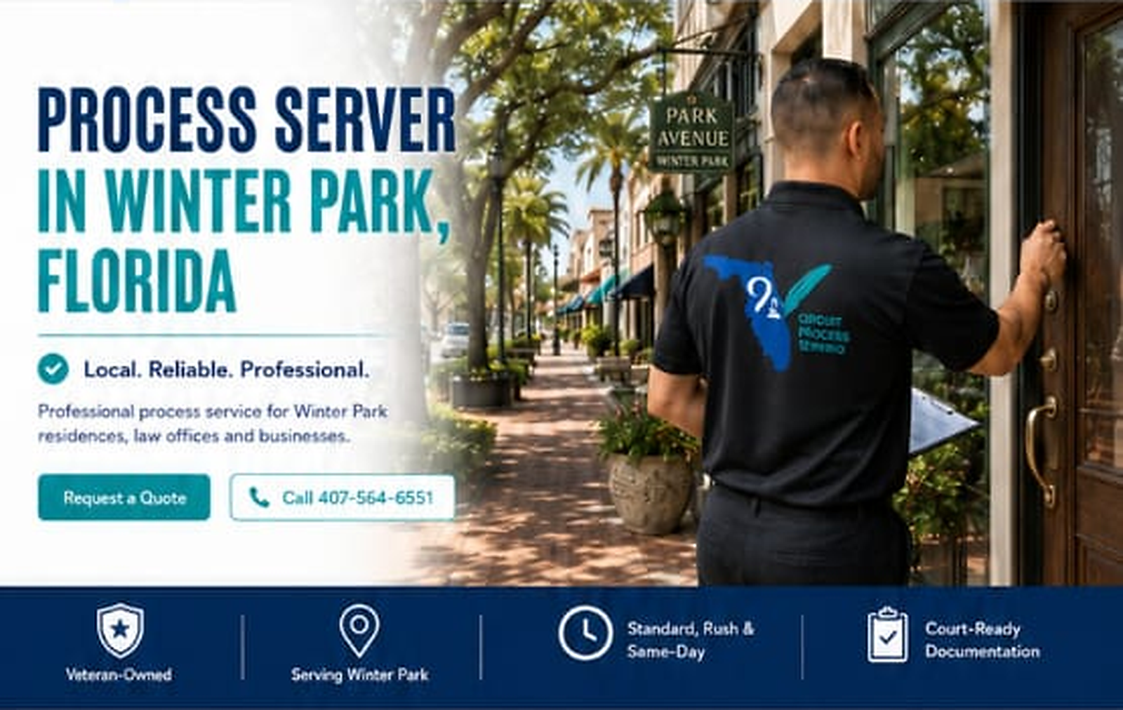 Professional process server in Winter Park, Florida