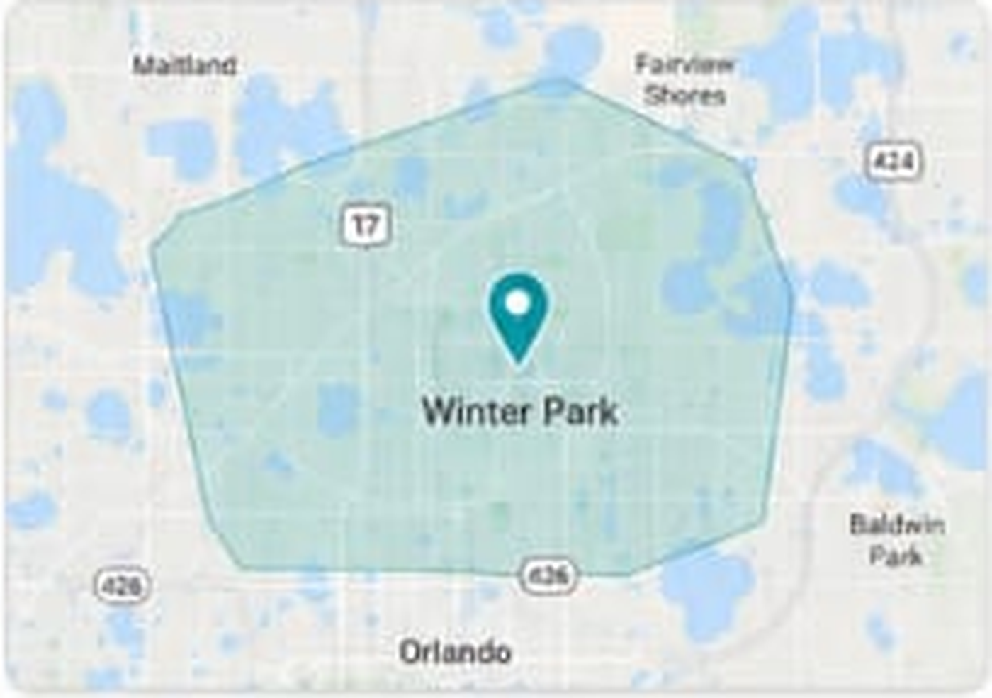 Winter Park process-server coverage map